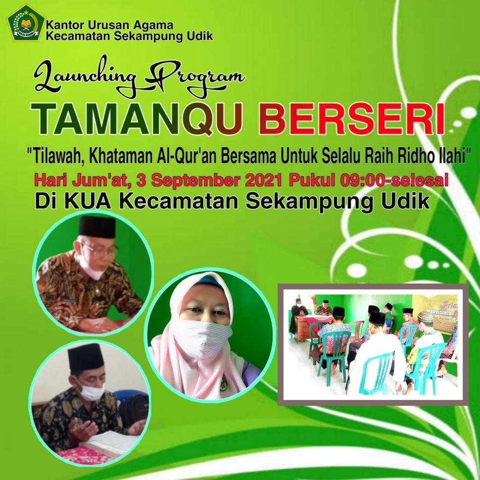Keluarga KUA Sekampung Udik Khatamkan 30 Juz Al-Qur’an dalam Program TamanQu Berseri tiap bulannya