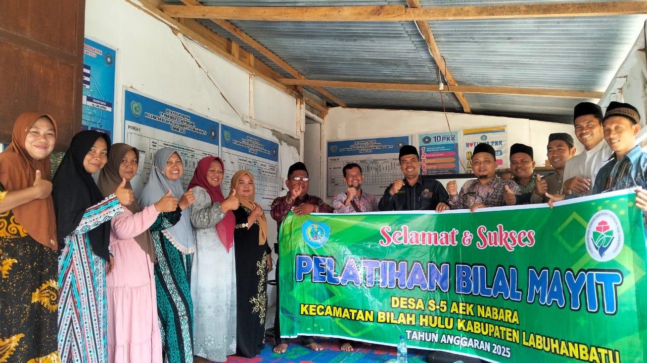 Ka. KUA Bilah Hulu Respon Permintaan Desa S5, Gelar Pelatihan Fardhu Kifayah