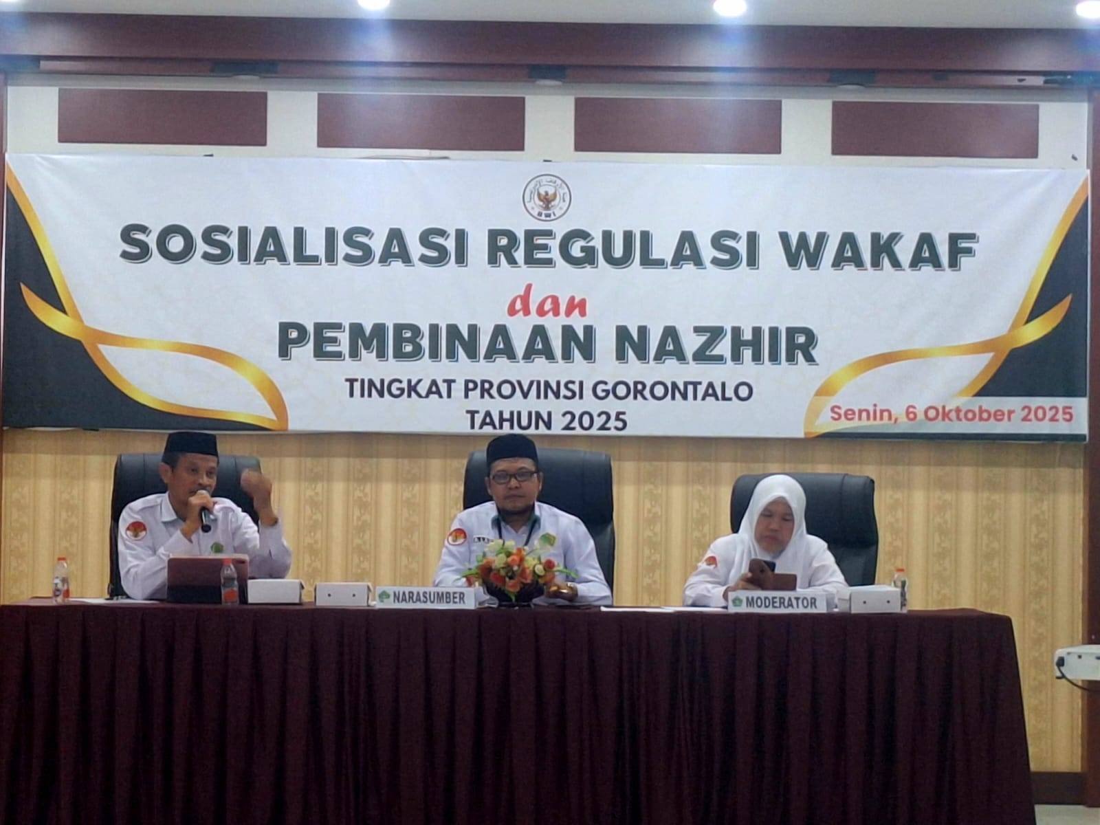 Perkuat Legalitas Aset Wakaf, Kepala KUA Kota Tengah Jadi Narasumber Sosialisasi Nazhir di Gorontalo