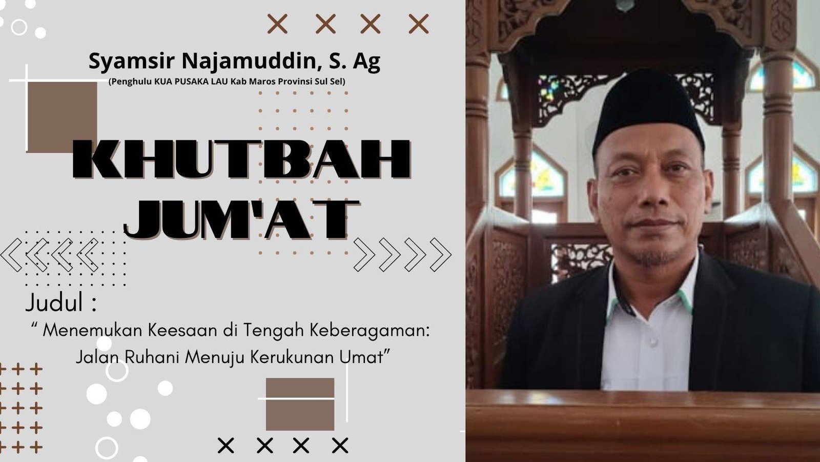KHOTBAH JUM'AT SERI 2 : Menemukan Keesaan di Tengah Keberagaman: Jalan Ruhani Menuju Kerukunan Umat”
