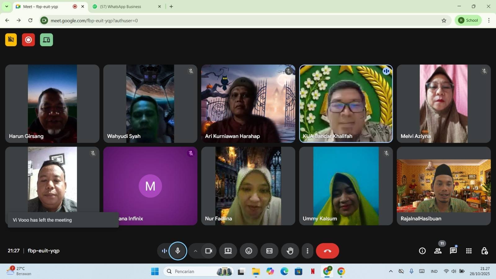 Ayo Konsultasi : Ka KUA Silinda Dan Jajaran Laksanakan Konsultasi Rumah Tangga Via Google Meet