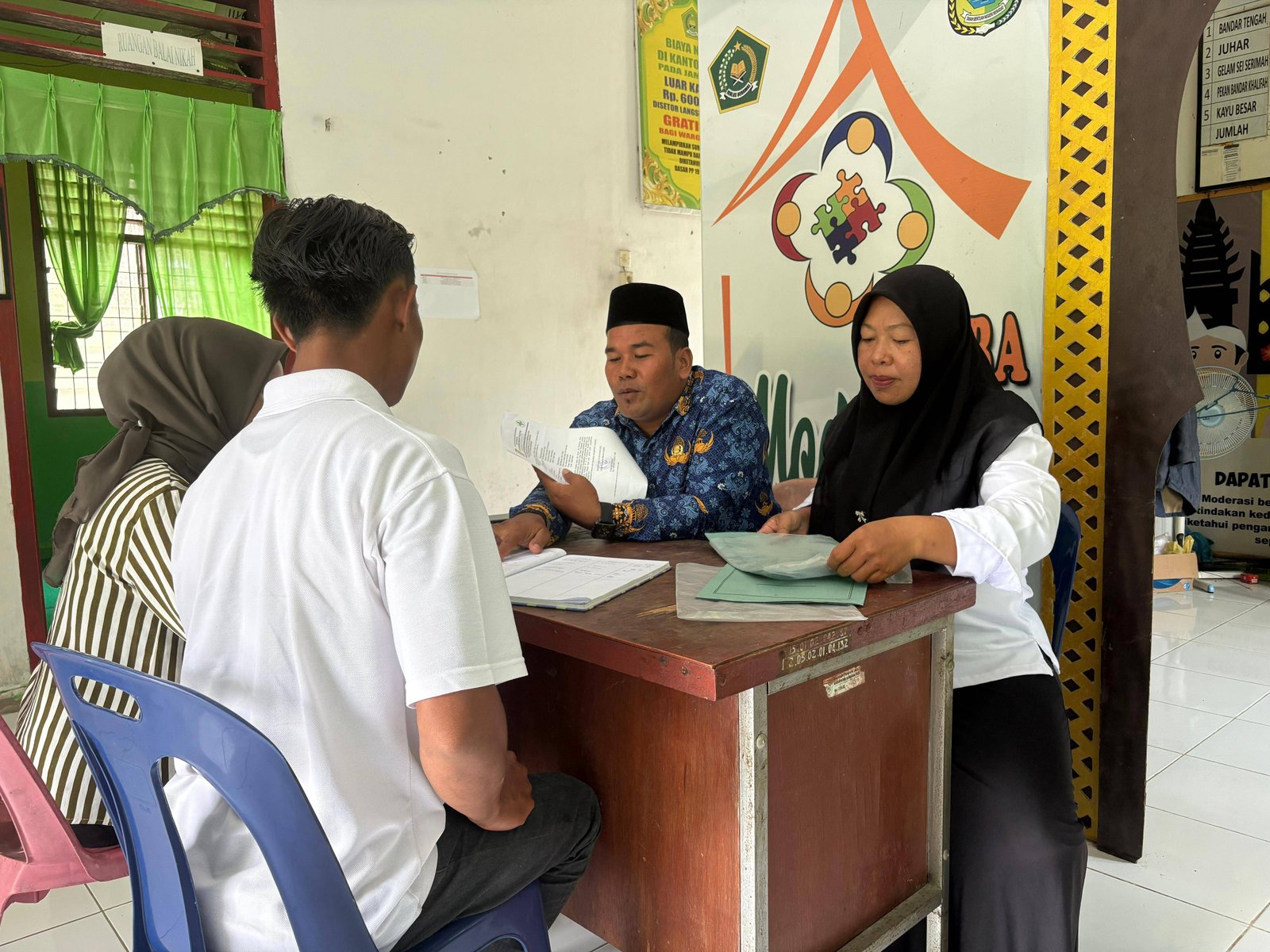 KUA Bandar Khalifah Proaktif Memberikan Pelayanan Pendaftaran Nikah