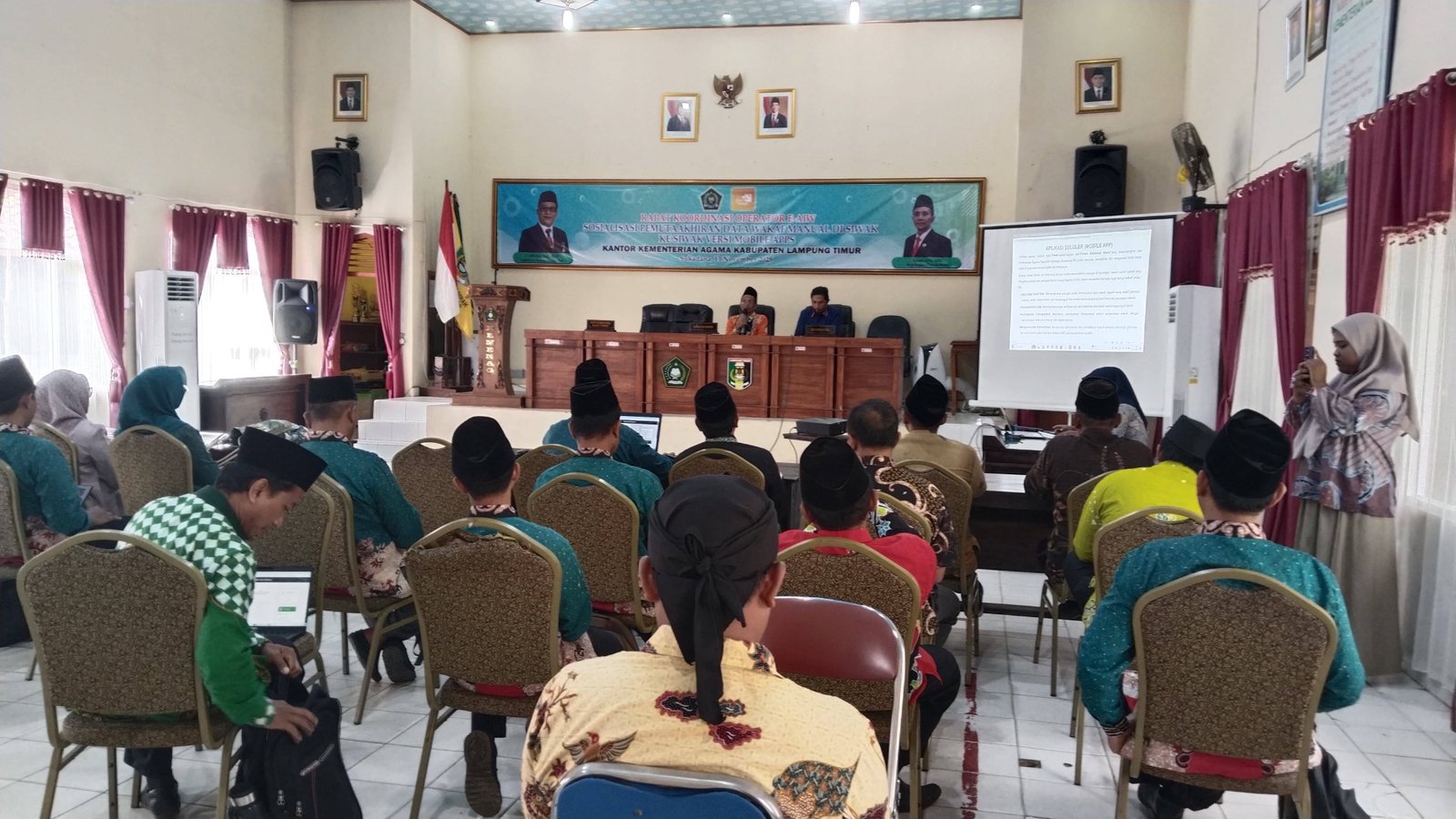 KUA Sekampung Udik Kirim Operator Siwak Ikuti Rakor dan Sosialisasi Aplikasi Siwak Mobile
