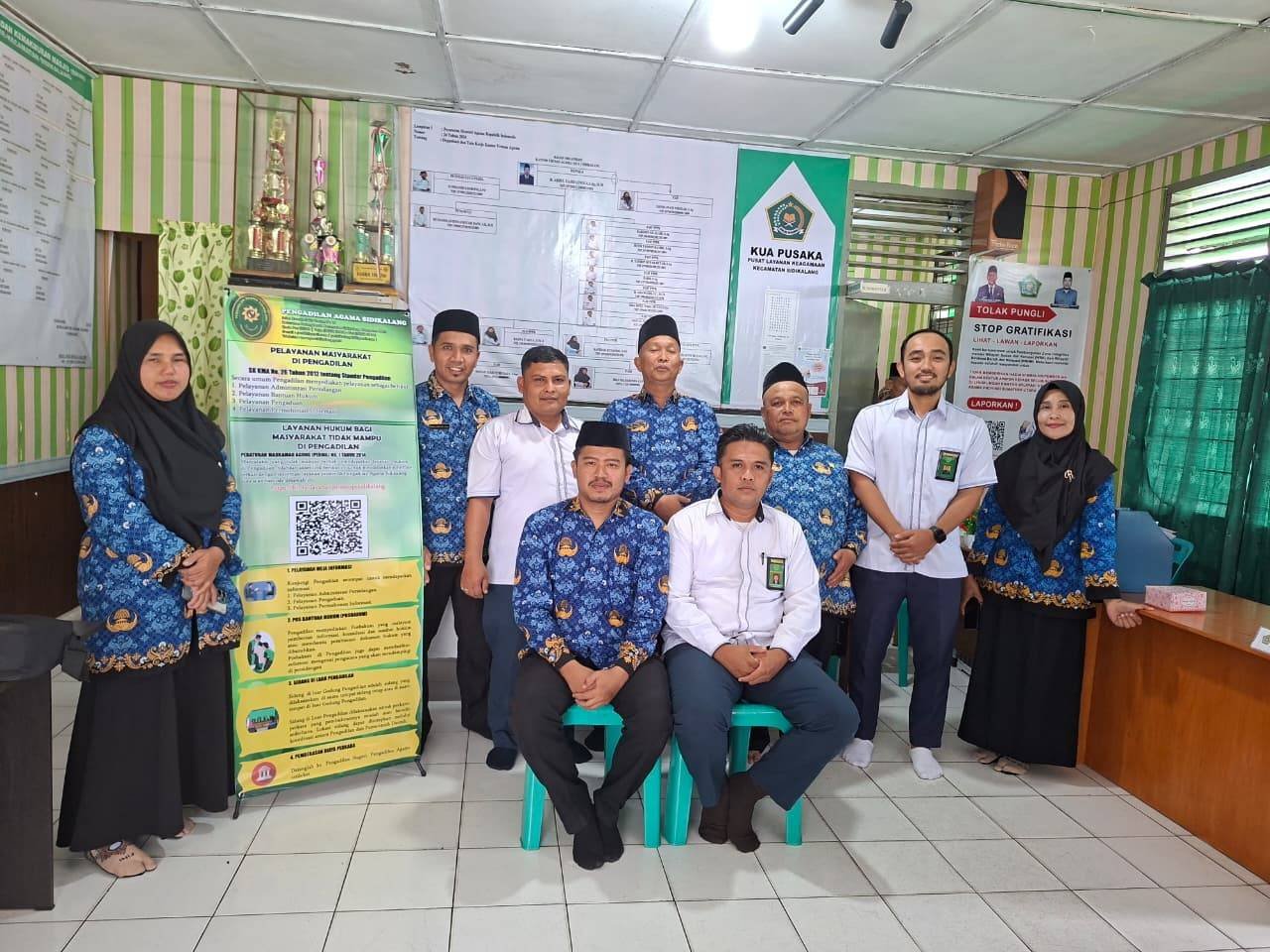 Kolaborasi Lintas Sektoral: PA Sidikalang Sosialisasikan Layanan Prodeo di KUA Sidikalang