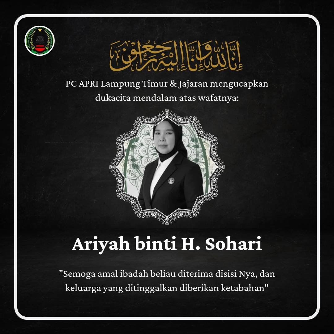PC APRI Lampung Timur Sampaikan Dukacita Mendalam