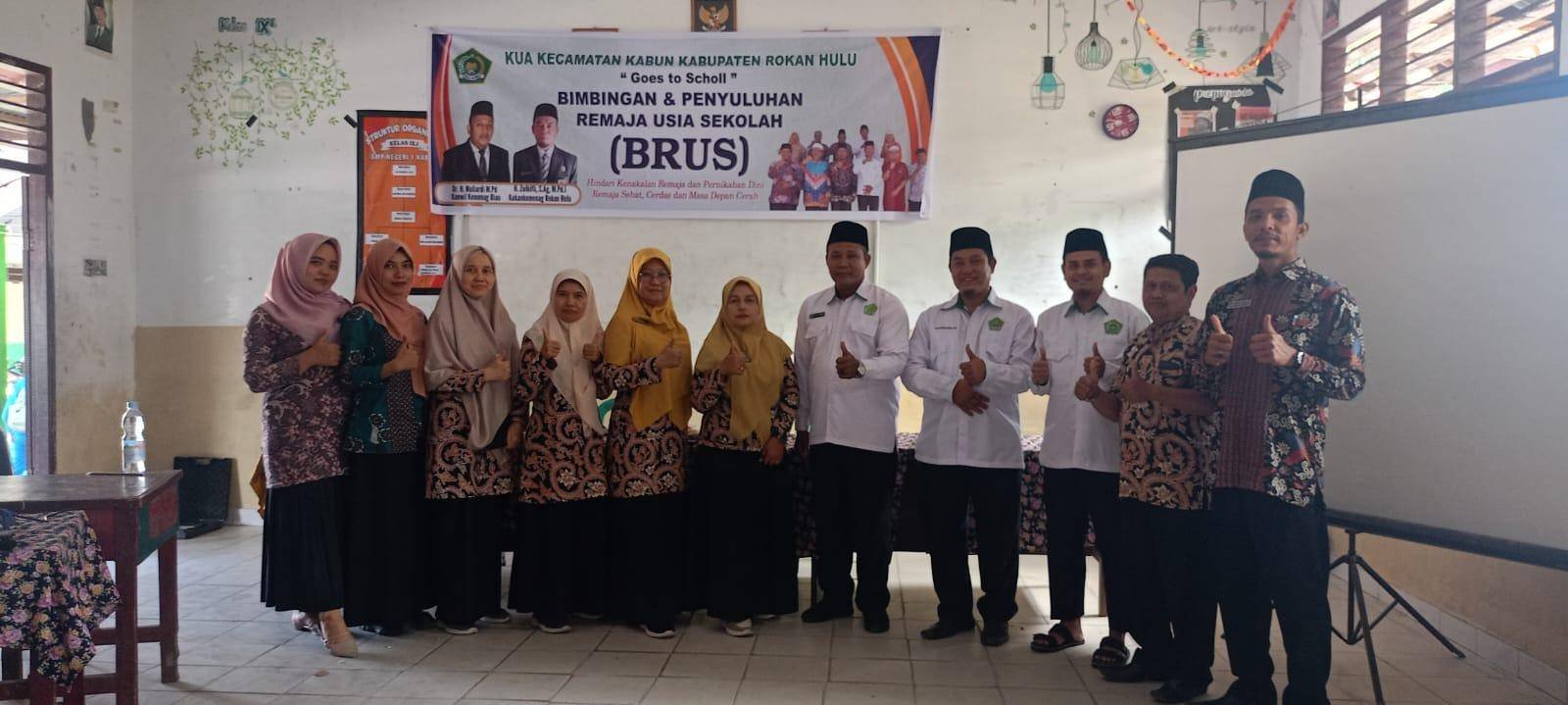 KUA Kecamatan Kabun Gelar BRUS di SMPN 1 Kabun, Kegiatan Berjalan Sukses dan Antusias