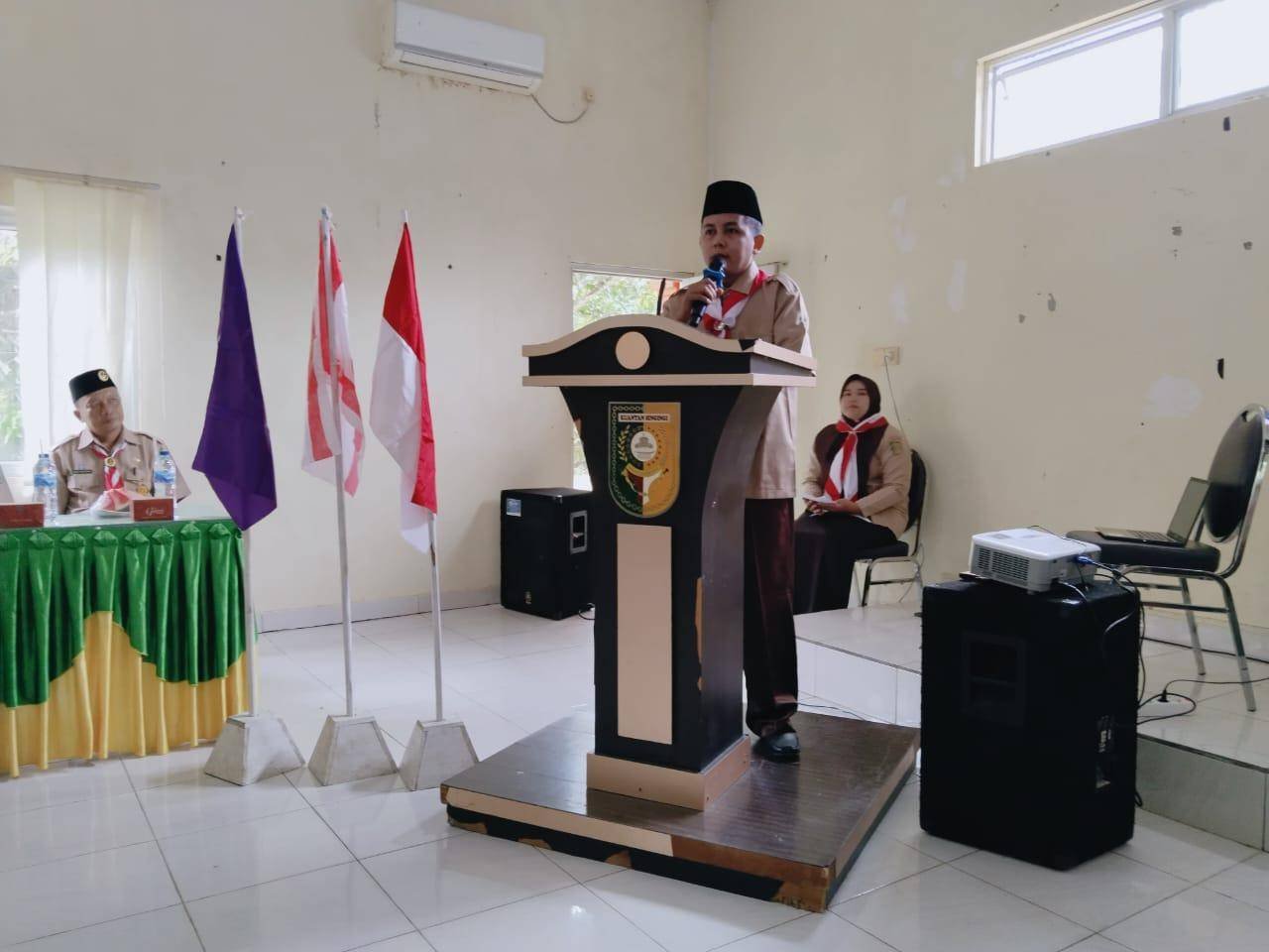 Penghulu KUA Pimpin Doa pada Musyawarah Ranting Kwarran Kuantan Hilir Seberang