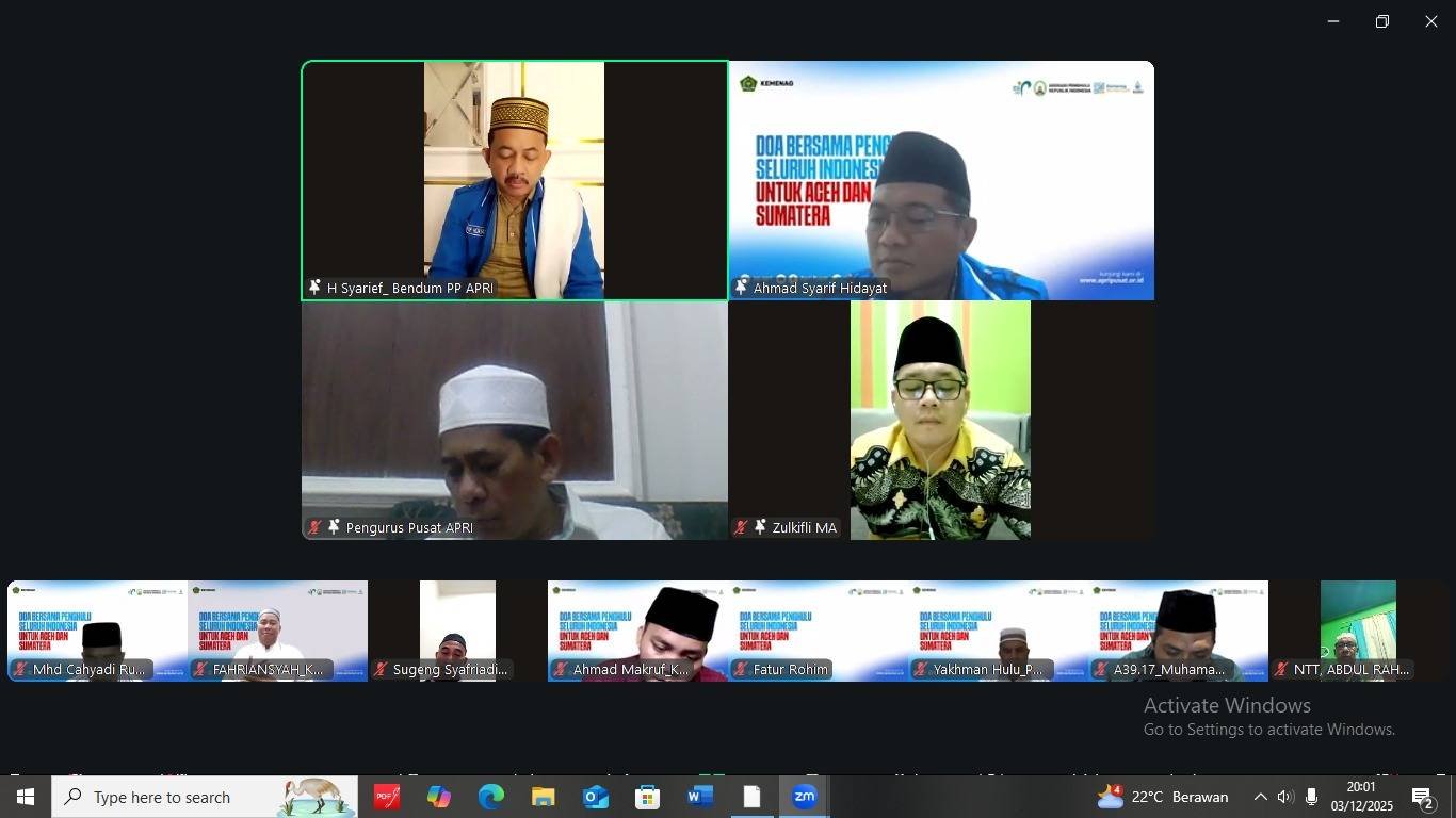 PW APRI Sumut Hadiri Doa Bersama Nasional, Wujudkan Empati untuk Korban Bencana