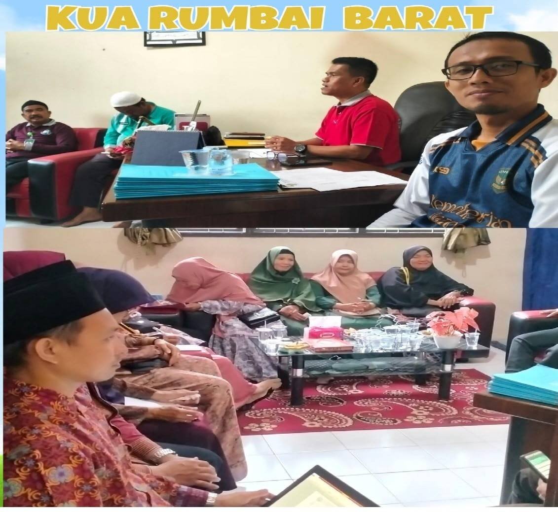 Kepala KUA Rumbai Barat Pimpin Rapat Bulanan, Mantapkan Program KUA Rumbai Barat Berbakti
