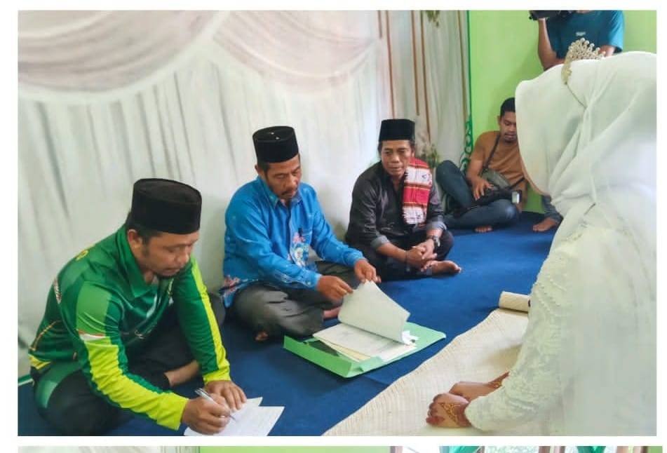 KUA Gunung Sitember Catatkan Akad Nikah, Ka KUA Sampaikan Pesan Pernikahan