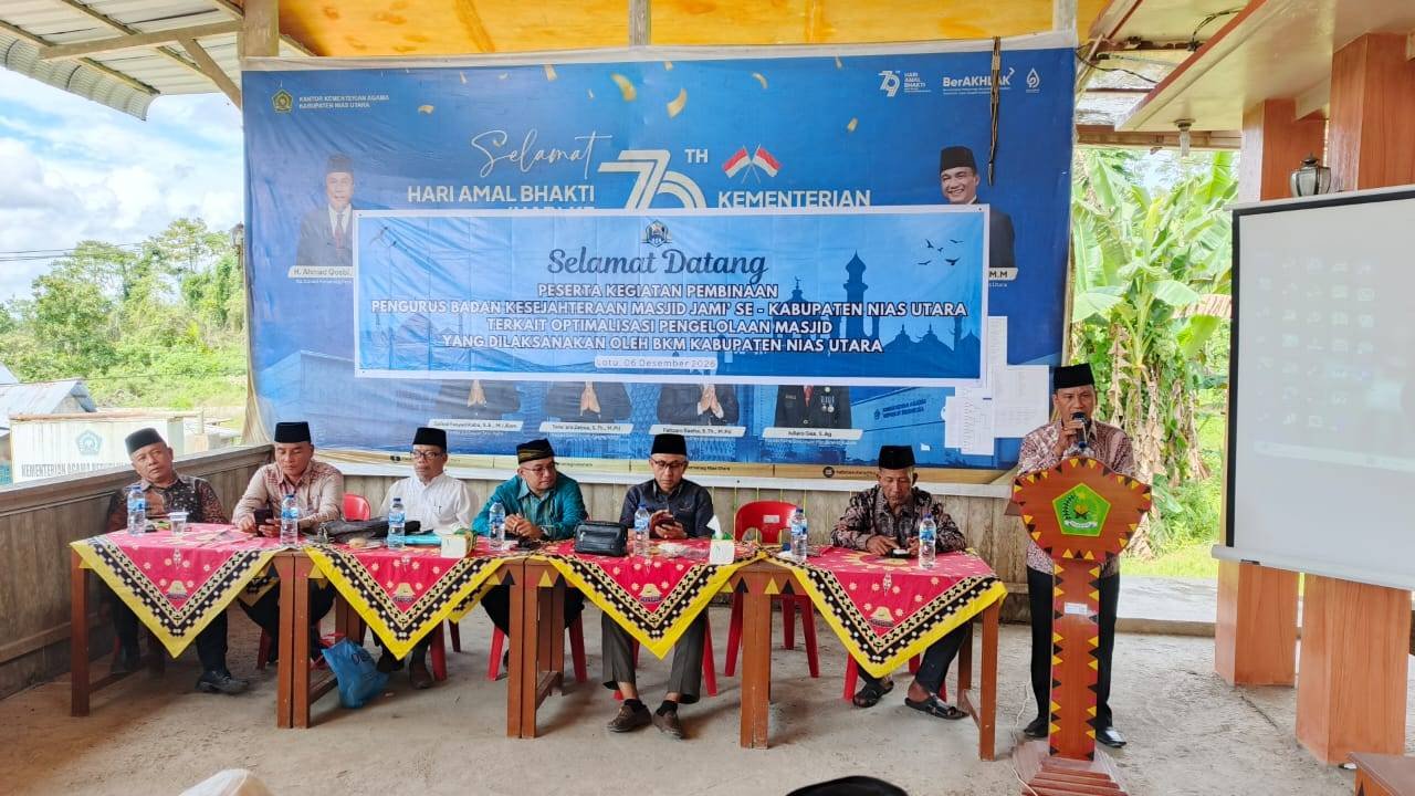 Ka. KUA Sawo Hadiri Pembinaan BKM: Optimalisasi Peran Masjid di Nias Utara