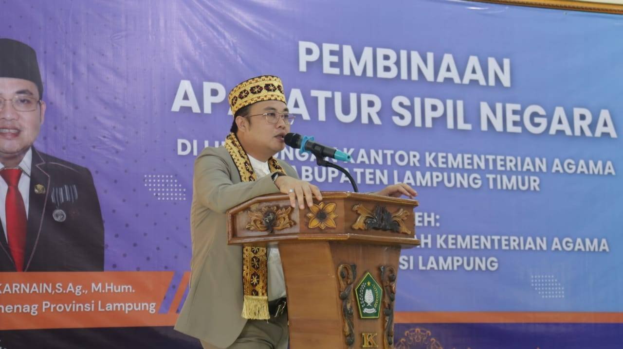 Kakanwil Lampung Beri Pembinaan ASN Kemenag Lamtim