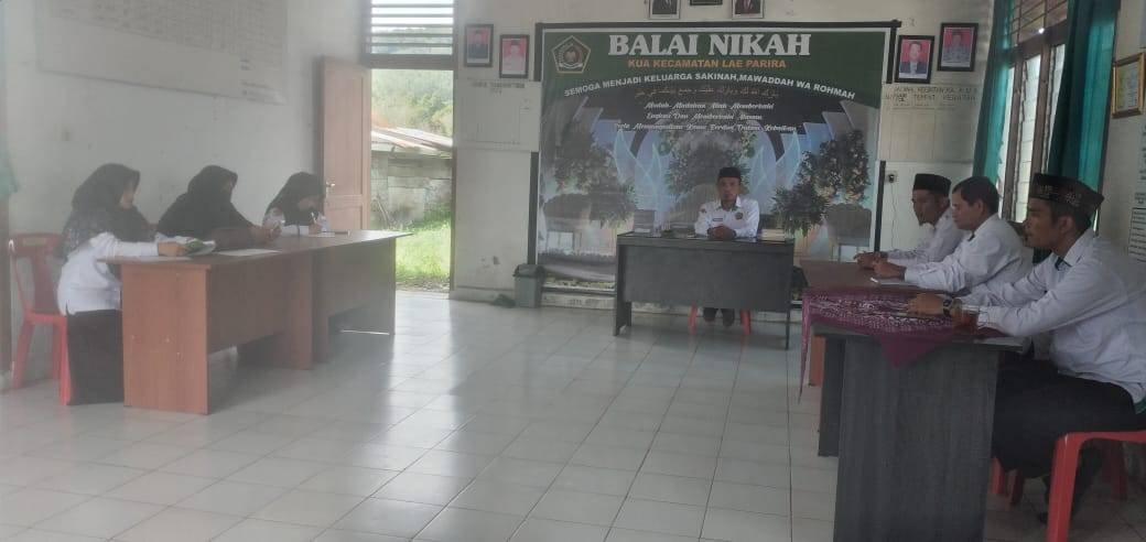 Rapat Koordinasi KUA Lae Parira : Menjahit Harmoni Sosial, Prioritaskan Layanan