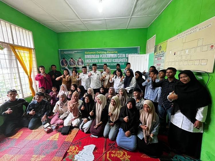 KUA Berampu Gelar Bimbingan Catin Mandiri Angkatan VI di Aula KUA