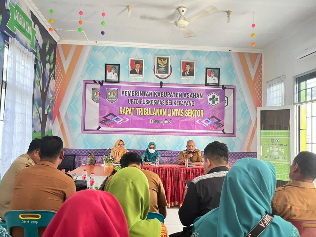 Perkuat Sinergi, KUA Sei Kepayang Hadiri Rapat Lintas Sektor di Aula Puskesmas