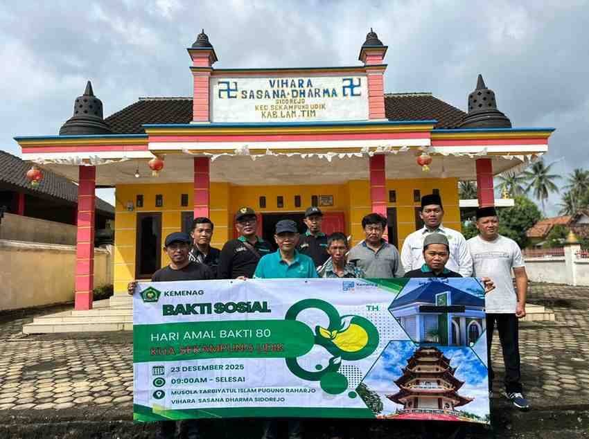 KUA Sekampung Udik Gelar Bakti Sosial HAB 80