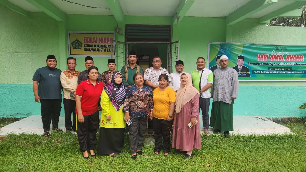 Perkuat Disiplin ASN, Tim Kemenag Deli Serdang Sidak Hari Pertama Kerja 2026 di KUA STM Hilir