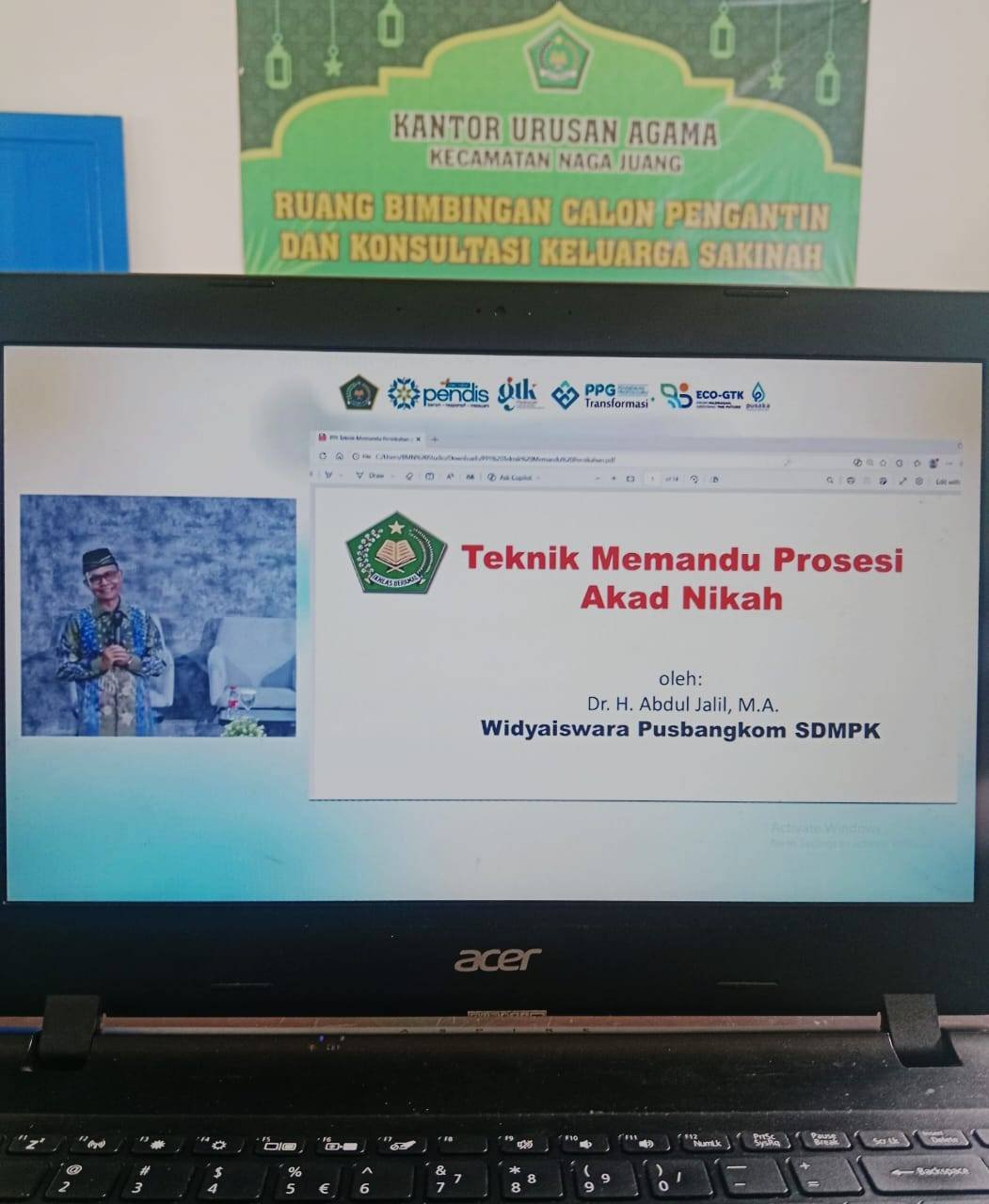 Tingkatkan Kompetensi Kualitas Layanan, CPNS Penghulu KUA Naga Juang Ikuti Short Course 
