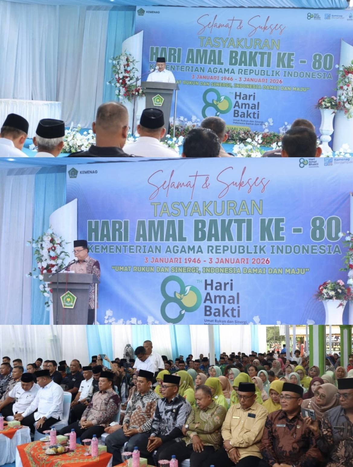 KUA Sei Kepayang Turut Meriahkan Tasyakuran HAB ke-80 Kemenag RI di Kantor Kemenag Asahan