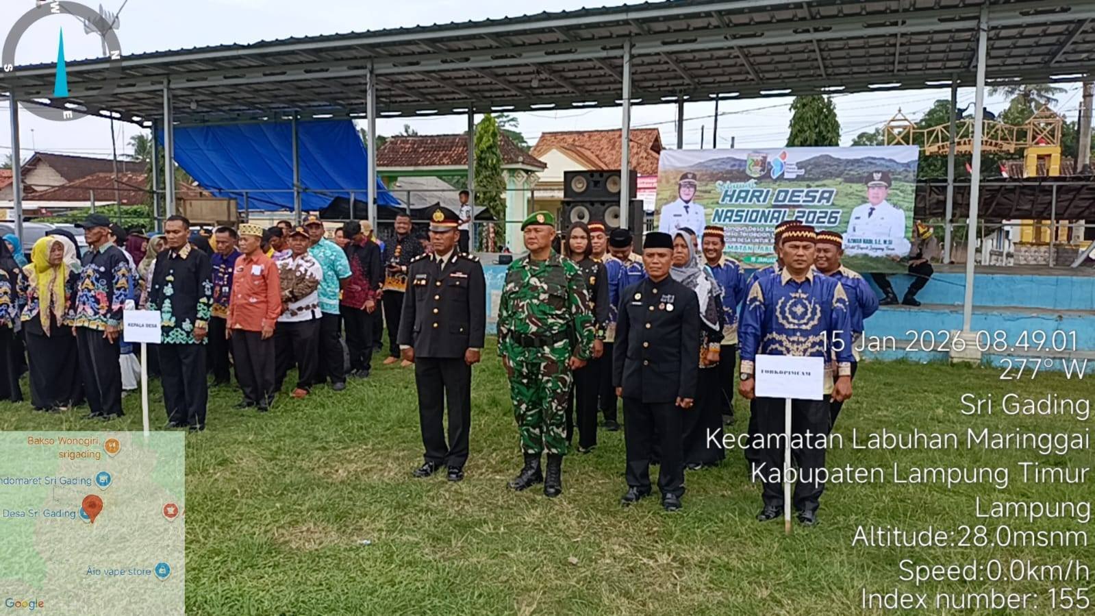 Penghulu KUA Labuhan Maringgai Hadiri Upacara Hari Desa 2026