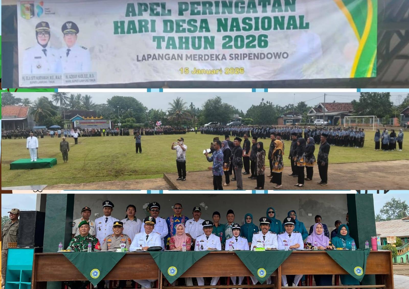 KUA Bandar Sribhawono Ikuti Apel Hari Desa Nasional di Sripendowo