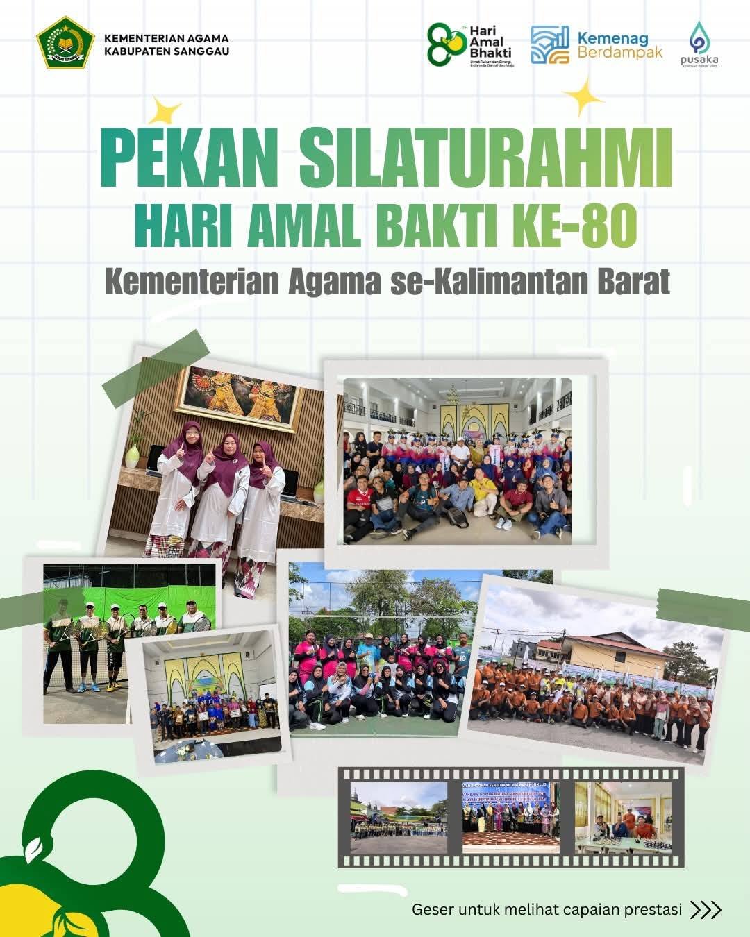 KEMENAG SANGGAU RAIH PERINGKAT KE 5 AJANG HAB 80