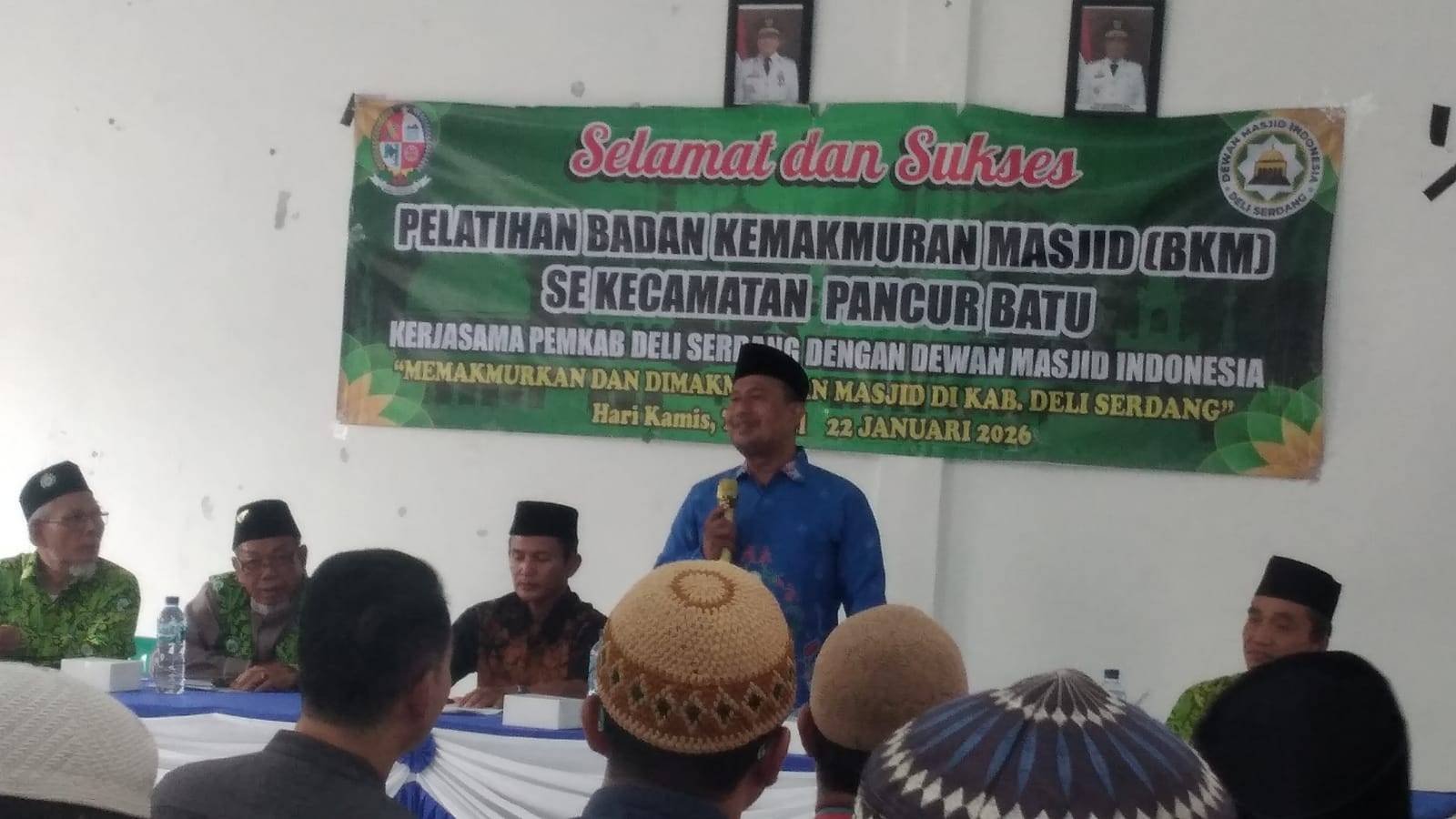 Ka. KUA Pancur Batu Berikan Arahan pada Peserta Pelatihan Manajemen Masjid DMI Kabupaten Deli Serdang
