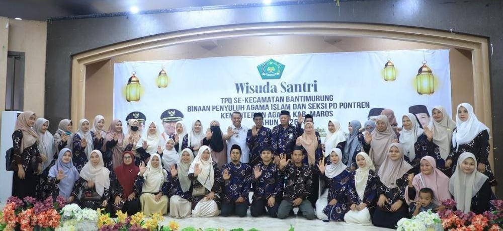 Sinergitas Kepala Dinas DP3ADALDUKKB Hadiri Wisuda Santri TPQ Binaan KUA Pusaka Kecamatan Bantimurung
