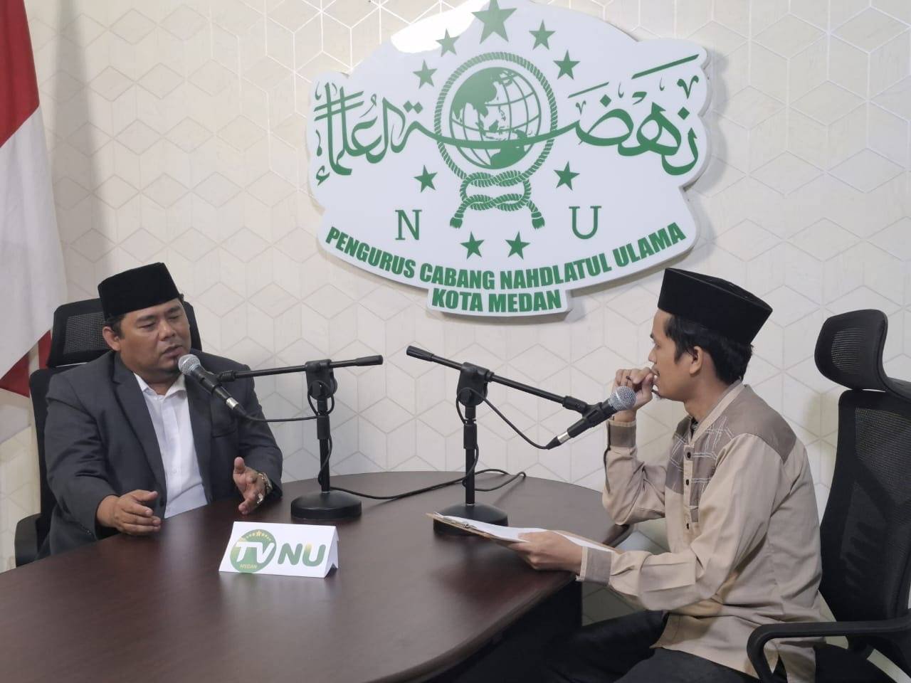 Perkuat Lintas Sektoral, KUA Medan Amplas Podcast Isi Kajian Keagamaan di TV NU Medan