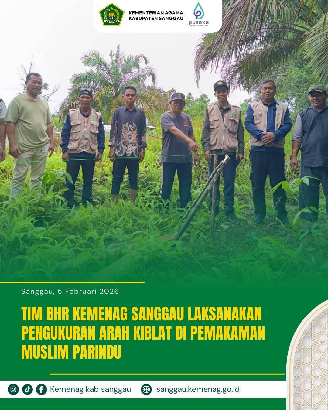 PENGUKURAN ARAH KIBLAT PEKUBURAN UMAT MUSLIM