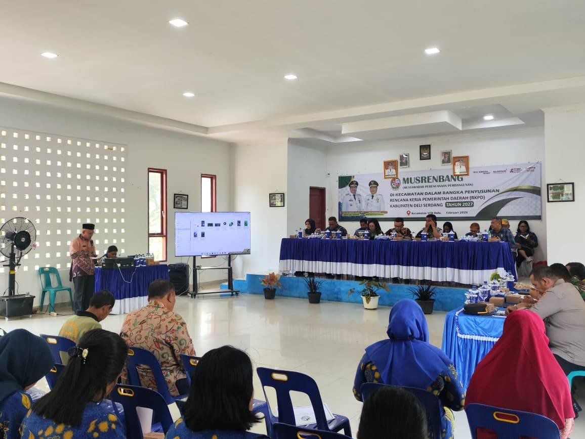 Kepala KUA STM Hulu Pimpin Doa Pembukaan Musrenbang Kecamatan, Sekaligus Sapa Camat Baru