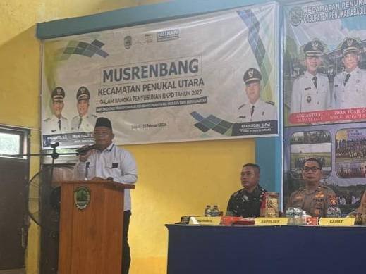 KUA Penukal Utara Pimpin Doa pada Kegiatan Musrenbang Kecamatan