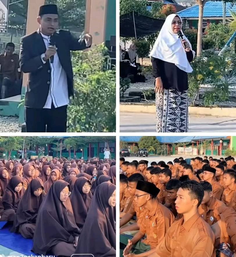 Tarhib Ramdhan, Penghulu KUA Rumbai Barat Sampaikan Tausiah di MAN 3 Pekanbaru