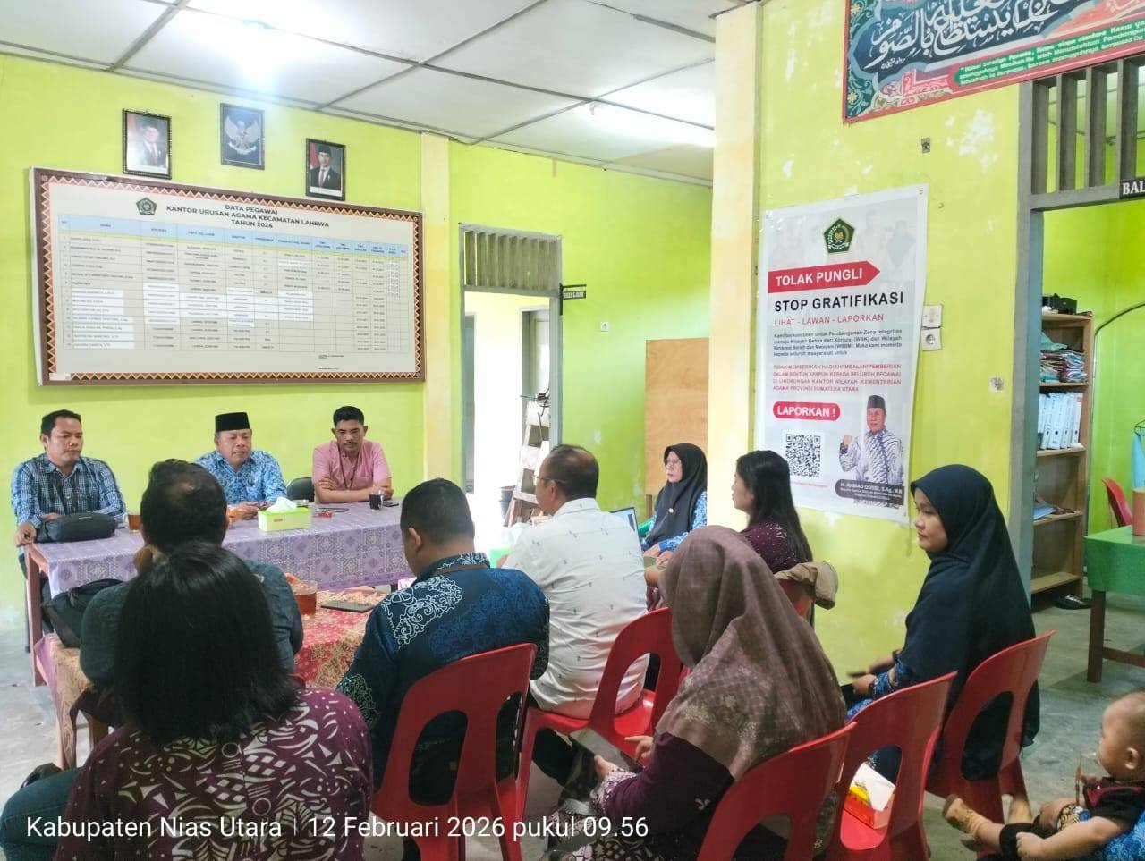 KUA Lahewa Raih Apresiasi Tim Monitoring atas Kinerja Anggaran dan Kehumasan