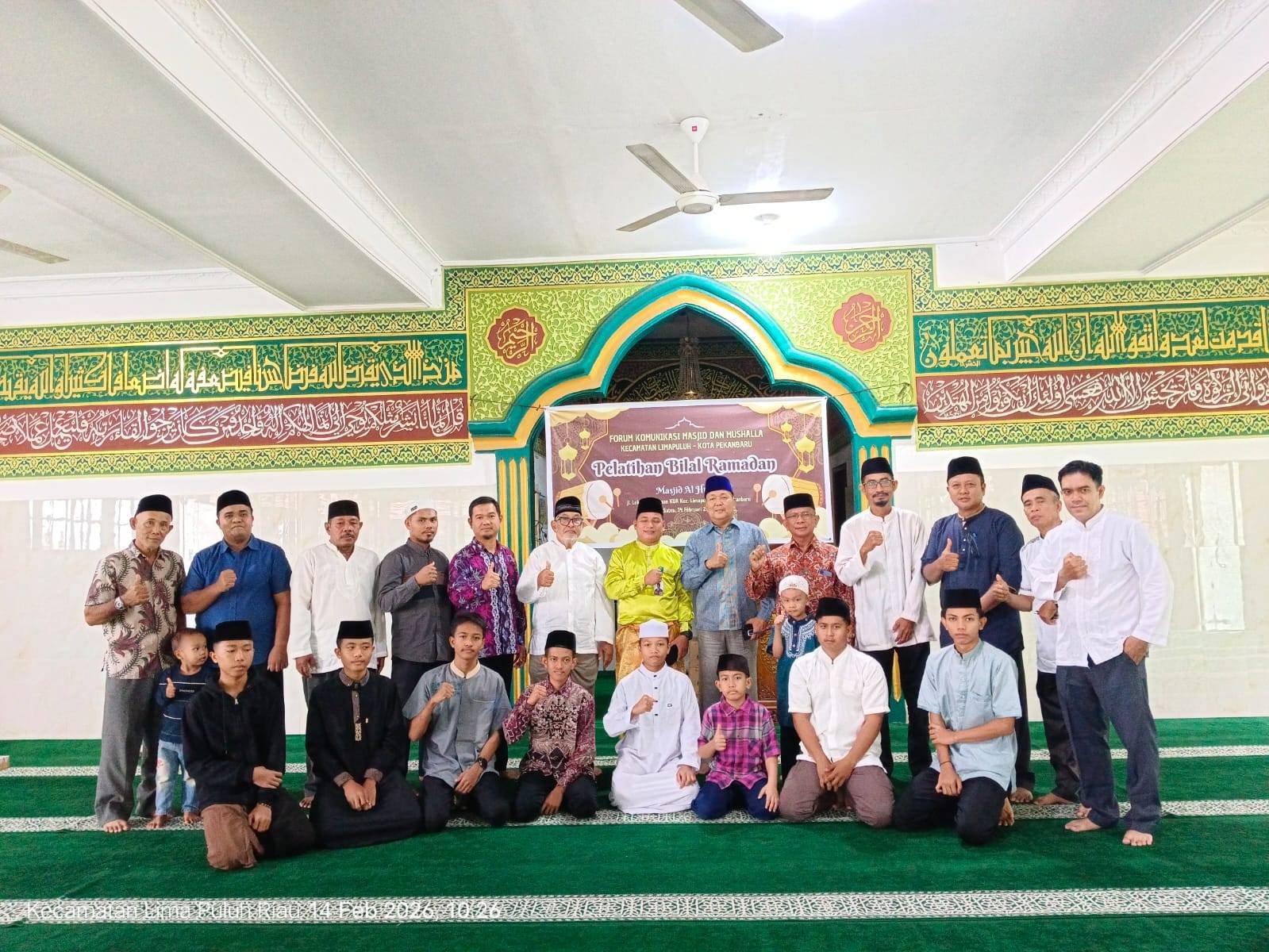 Kepala KUA Lima Puluh Buka Pelatihan Bilal Shalat Tarwih 2026