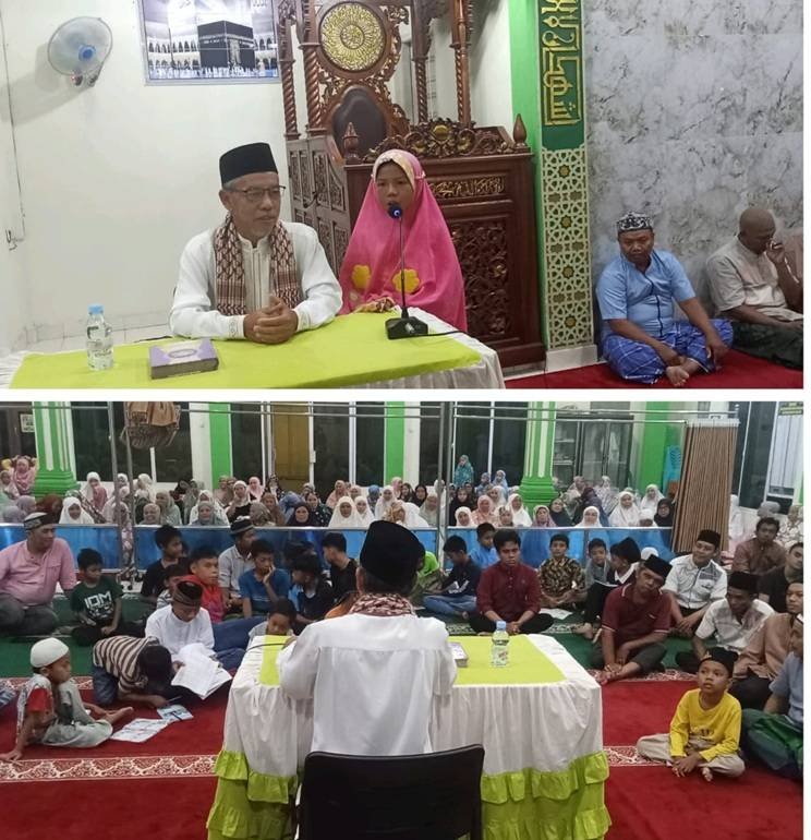 Penghulu KUA Payung Sekaki  Sampaikan Tausiah Ramadhan di Masjid Nurul Huda