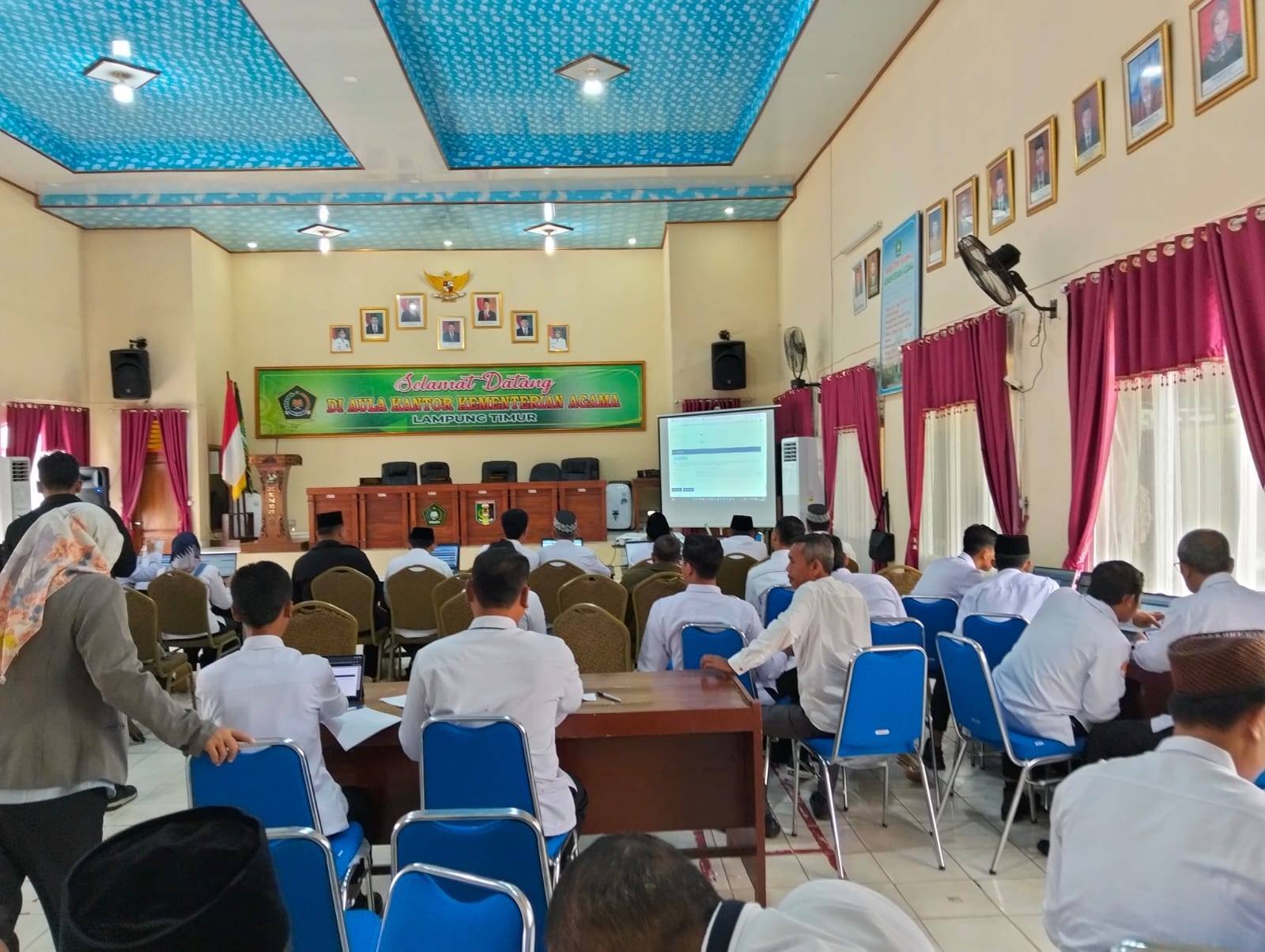 24 KUA se-Lampung Timur Ikuti Sosialisasi dan Simulasi Penyampaian SPT Tahunan