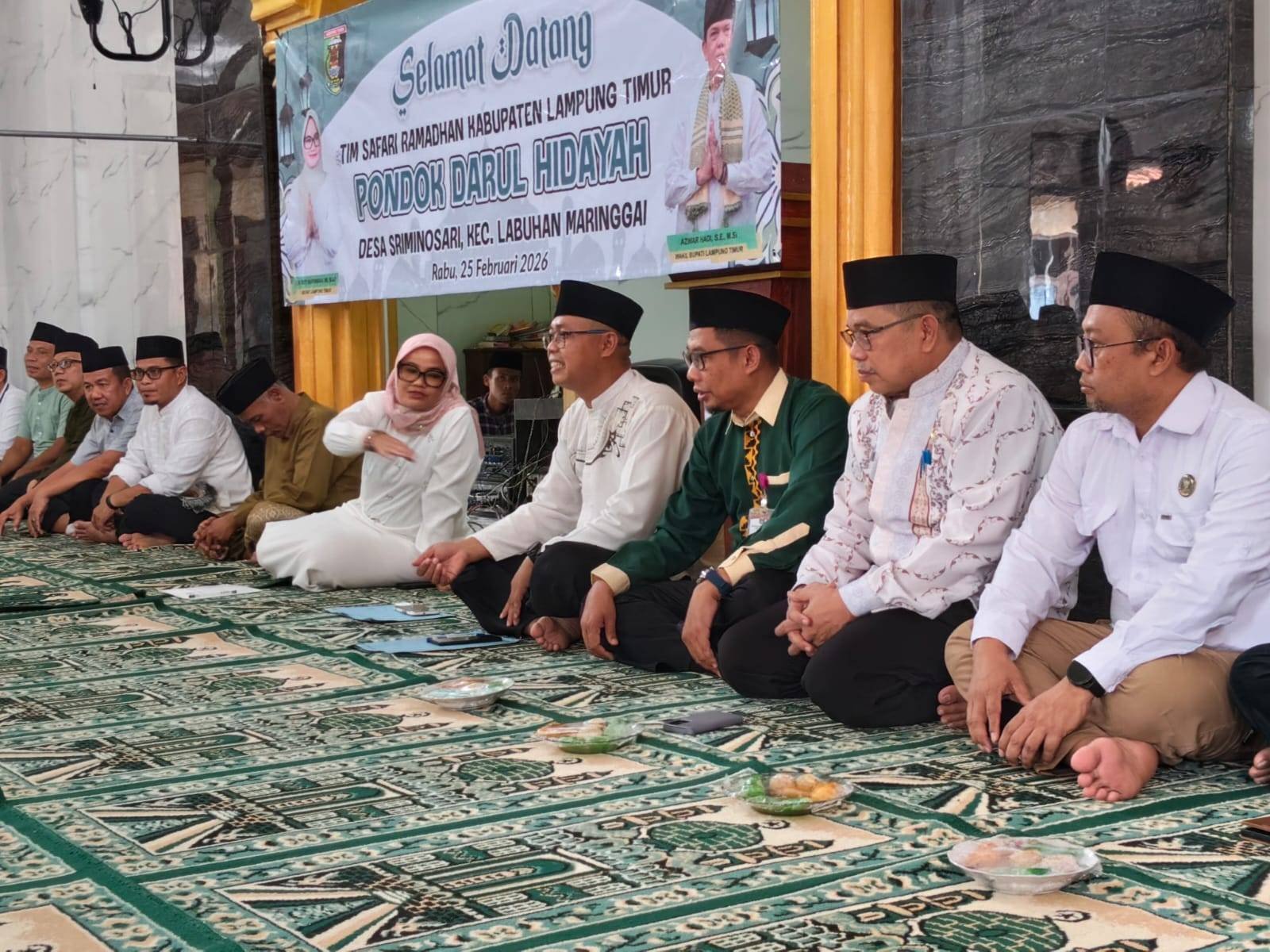 Kepala KUA Labuhan Maringgai Dampingi Kakan Kemenag Safari Ramadhan di Ponpes Darul Hidayah