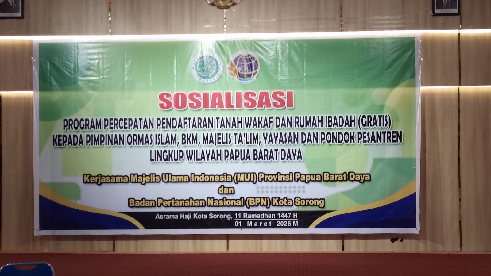 KUA Se Sorong Raya Mengikuti Sosialisasi Sertifikasi Tanah Wakaf