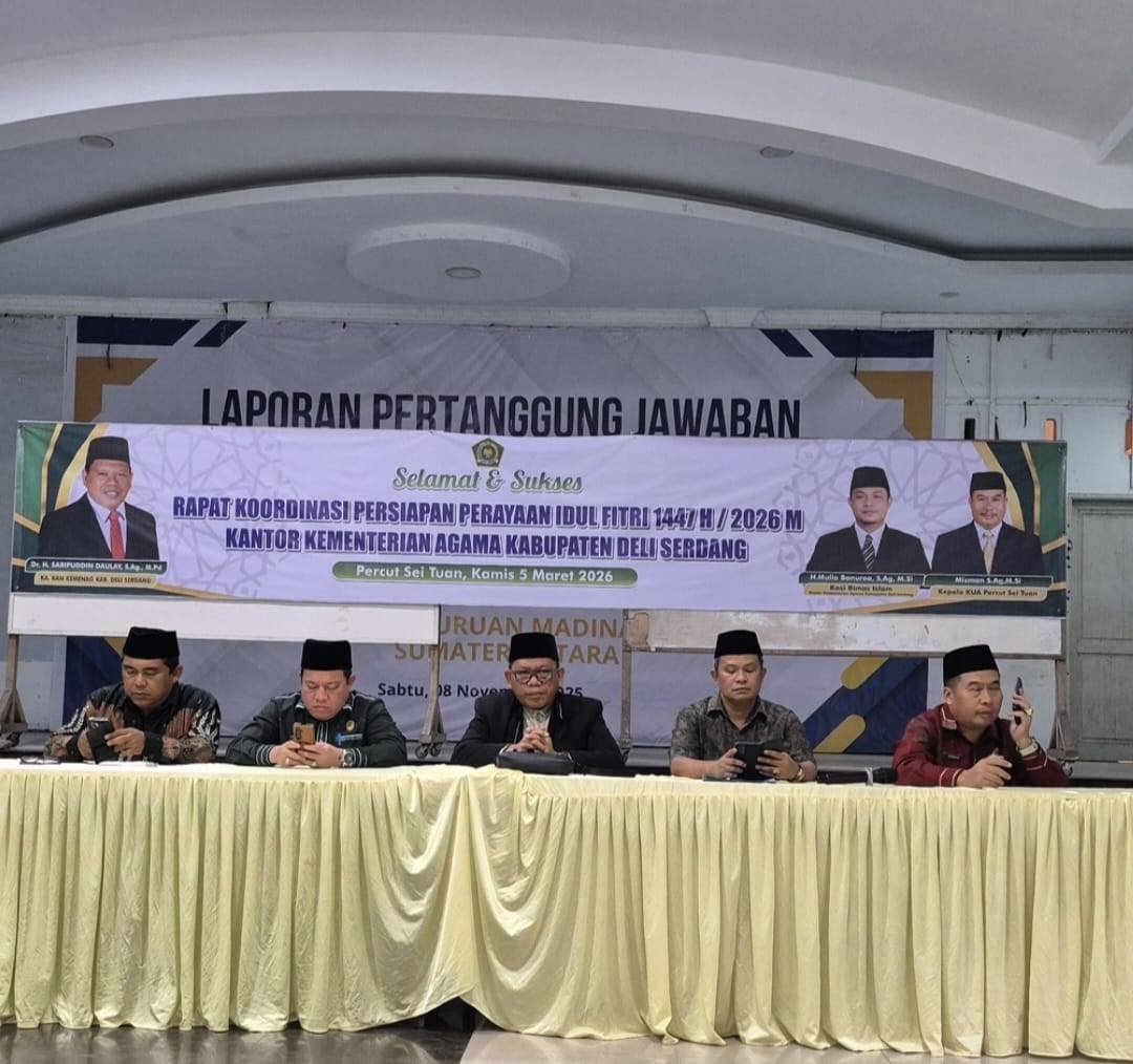Ka. KUA Pancur Batu Antusias Ikuti Rakor Persiapan Idul Fitri 1447 H, Wujudkan Mudik Menyala 