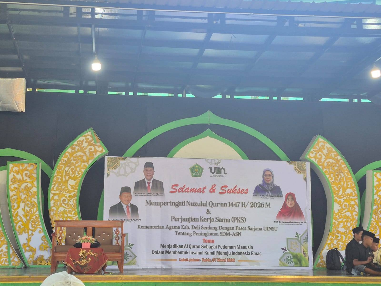 Ka. KUA Biru-Biru Hadiri Nuzulul Qur’an dan Penandatanganan PKS Peningkatan SDM ASN
