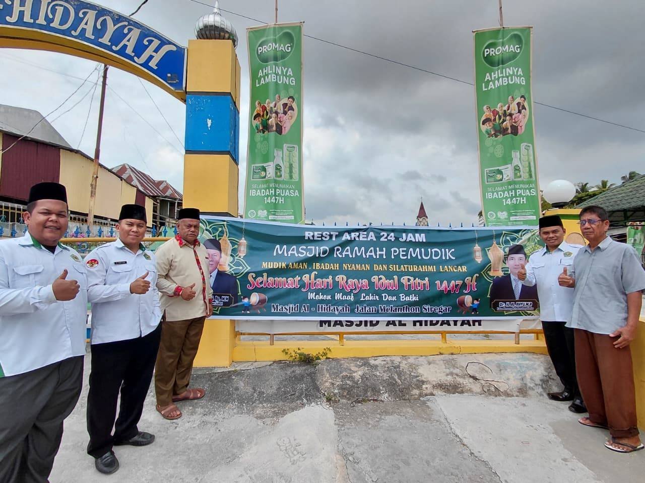 KUA Siantar Marihat dan Kasi Bimas Islam Tinjau Kesiapan Masjid Al-Hidayah Sebagai Posko Ramah Pemudik
