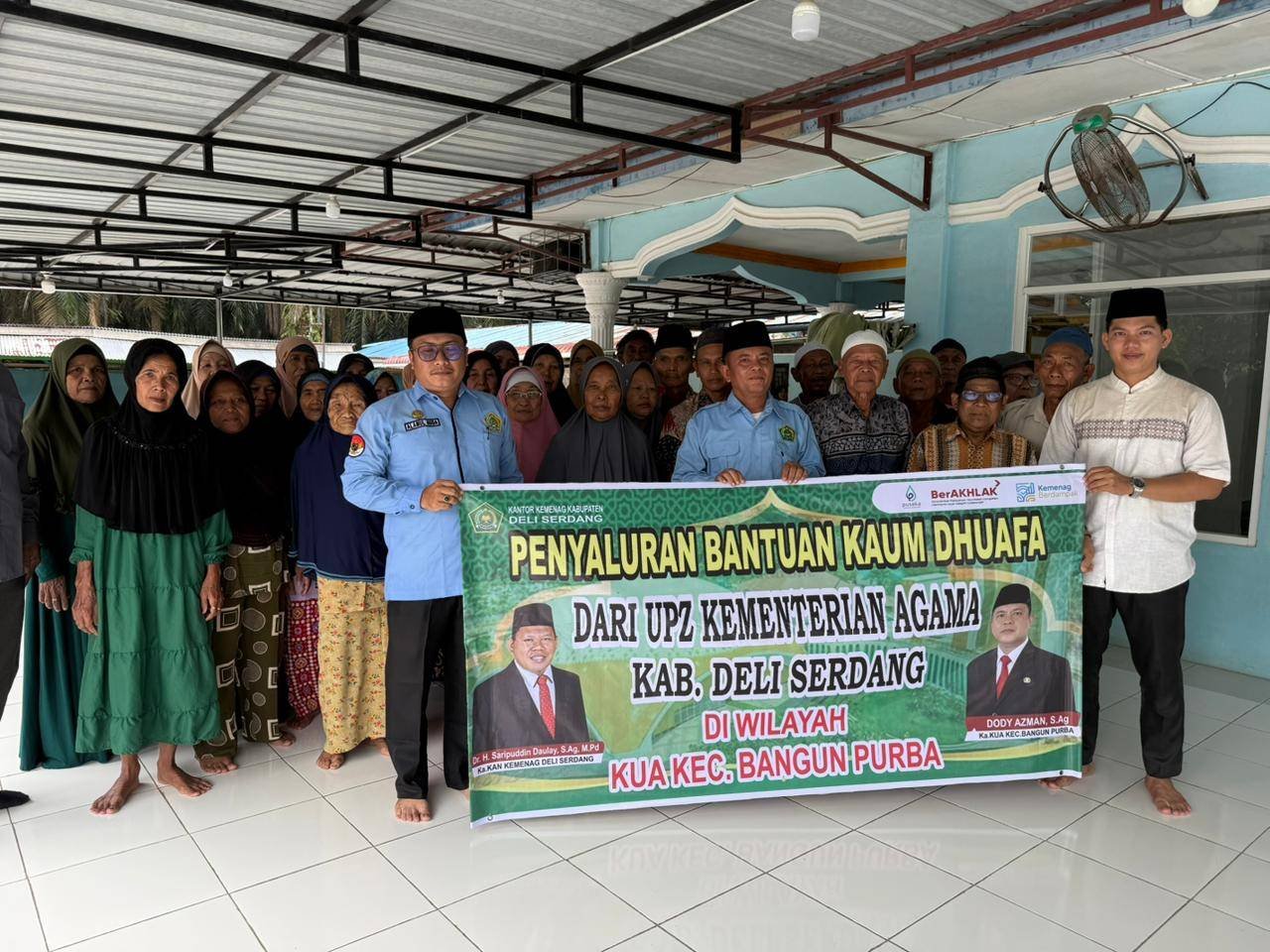 KUA Bangun Purba Salurkan Bantuan Dhuafa dari UPZ Kemenag Deli Serdang kepada Masyarakat