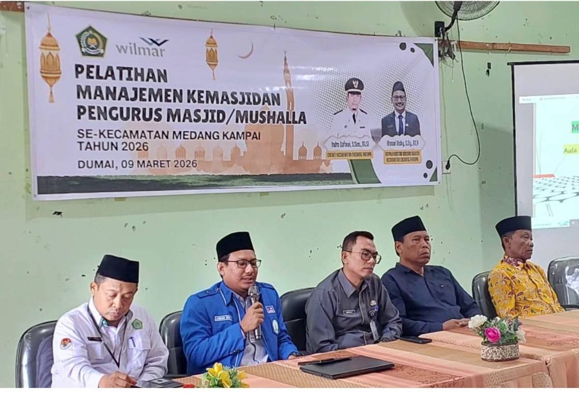 Kepala KUA Medang Kampai Gelar Pelatihan Manajemen Pengurus Masjid dan Mushalla