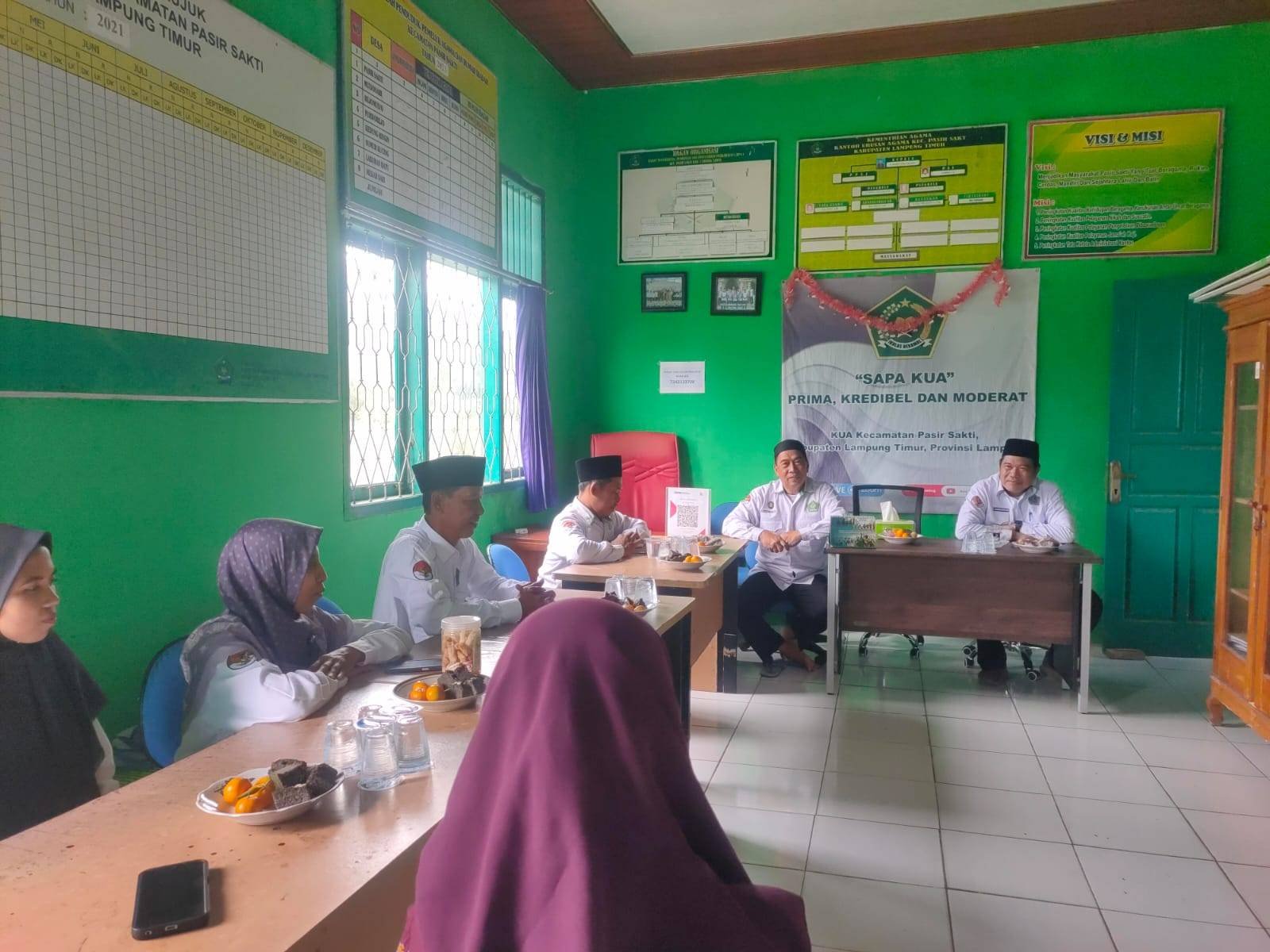 KUA Pasir Sakti Terima Kunjungan Kemenag Lampung Timur