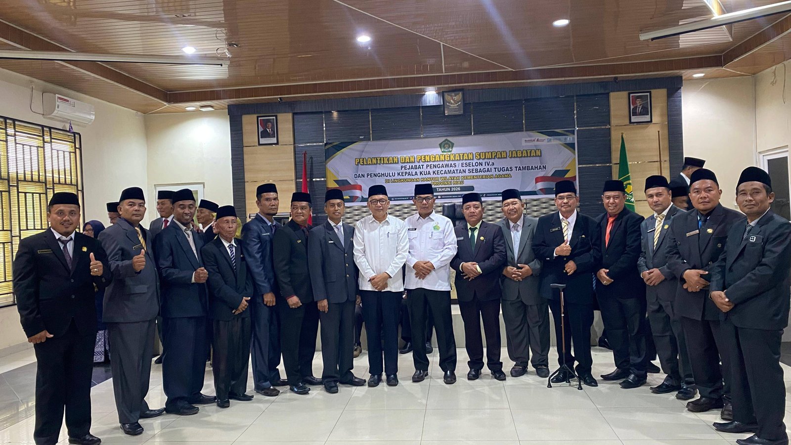 14 Kepala KUA se-Rokan Hilir Dilantik, Ka. Kankemenag Ucapkan Selamat