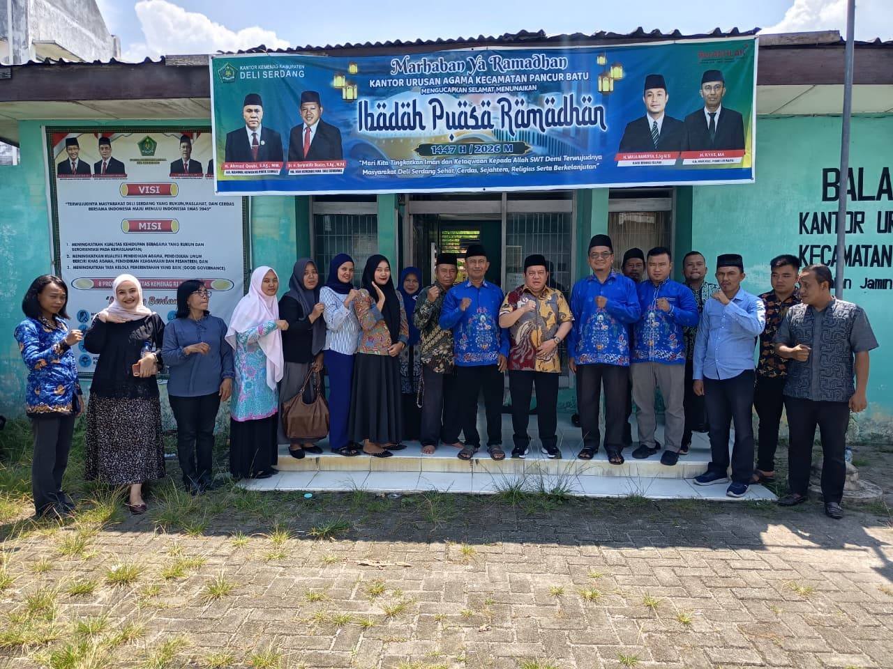 Melalui Monev, Ka. KUA Pancur Batu Antusias Tingkatkan Pelayanan Menuju Kemenag Berdampak