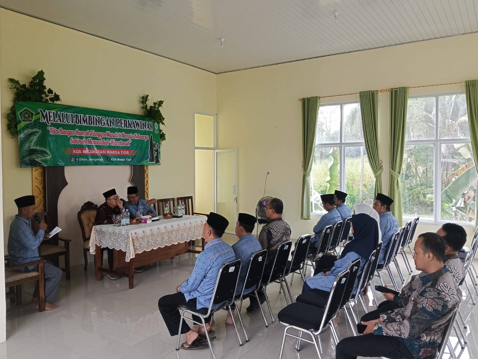 Monitoring dan Evaluasi KUA Marga Tiga oleh Bimas Islam Kemenag Lampung Timur 