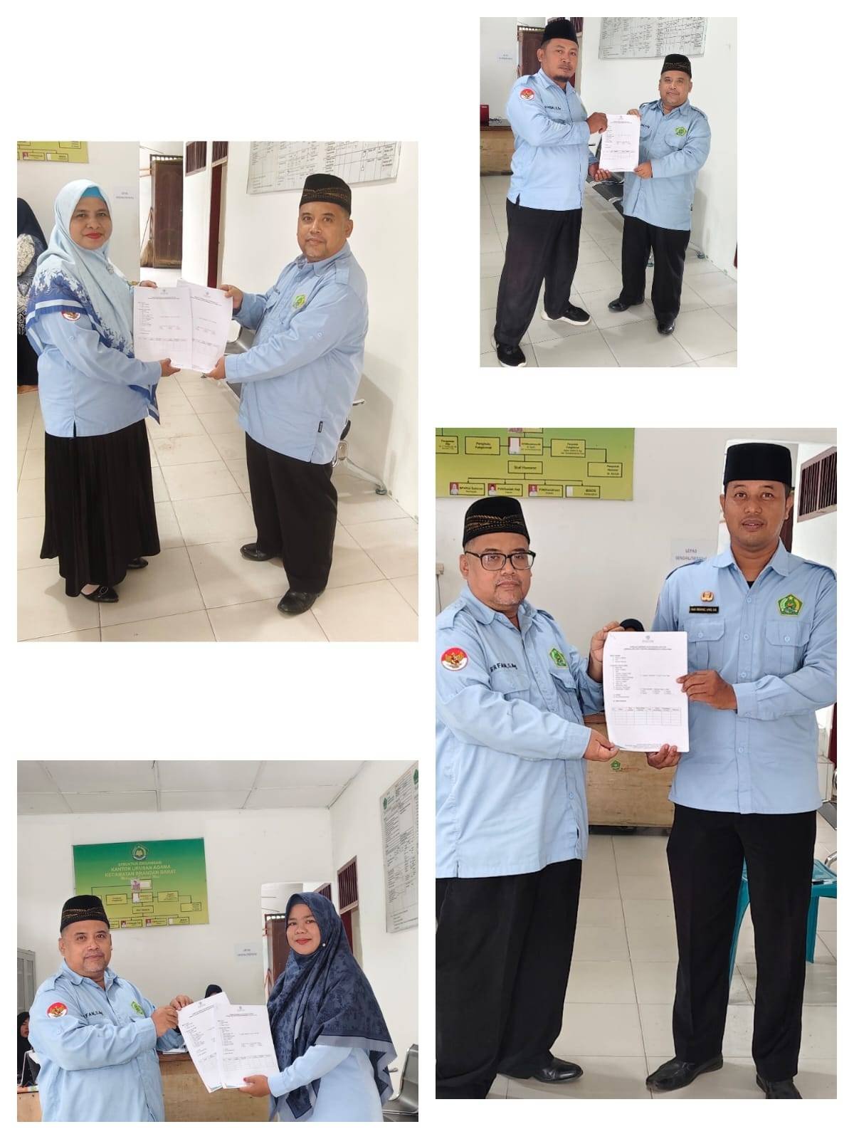 Kepala KUA Berandan Barat Serahkan Formulir Asesmen Calon Penerima Bantuan Program KUA Pemberdayaan Ekonomi Umat