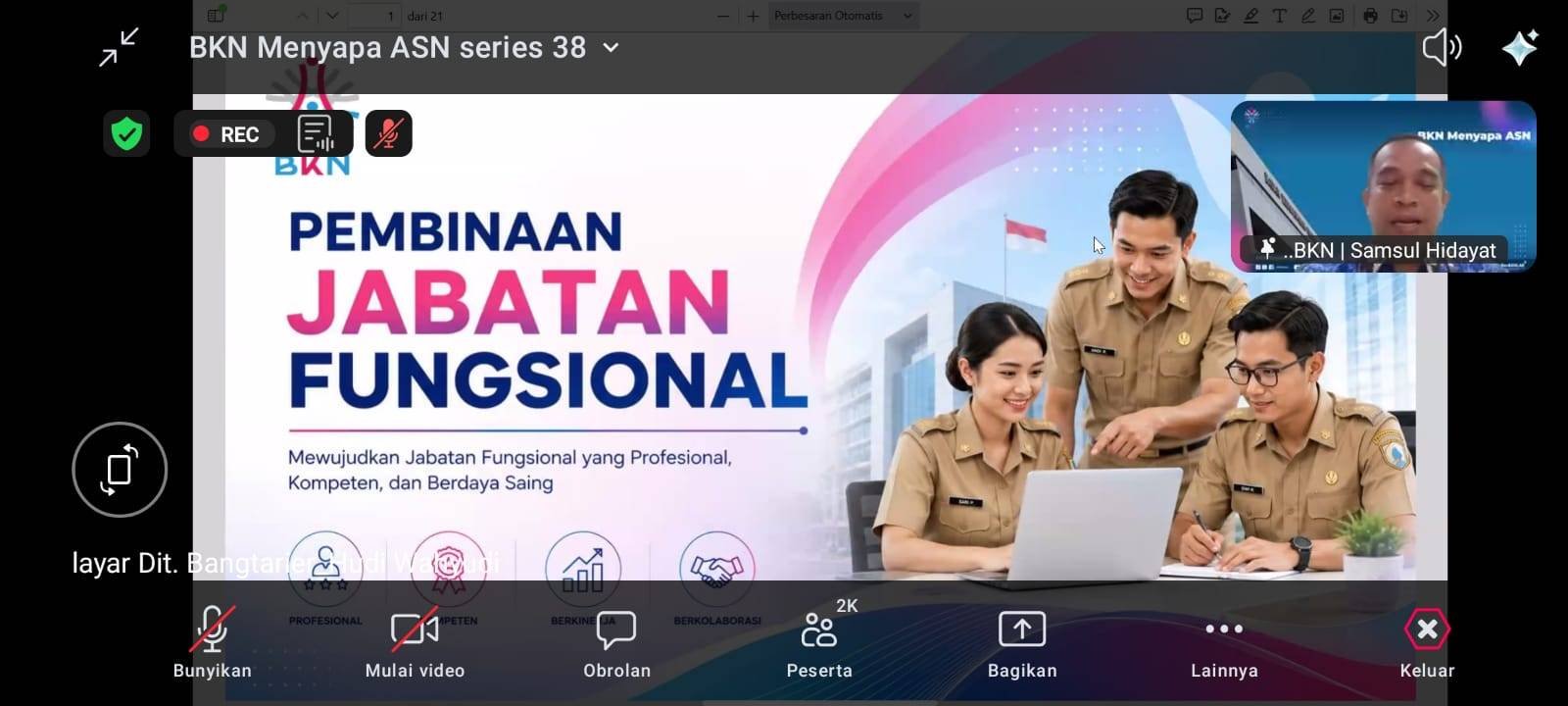 Ikuti BKN Menyapa ASN, KUA Tuhemberua Perkuat Kompetensi JF ASN